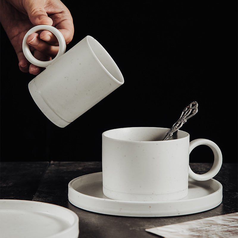 Rustic ceramic coffee cup