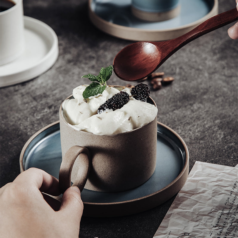 Rustic ceramic coffee cup
