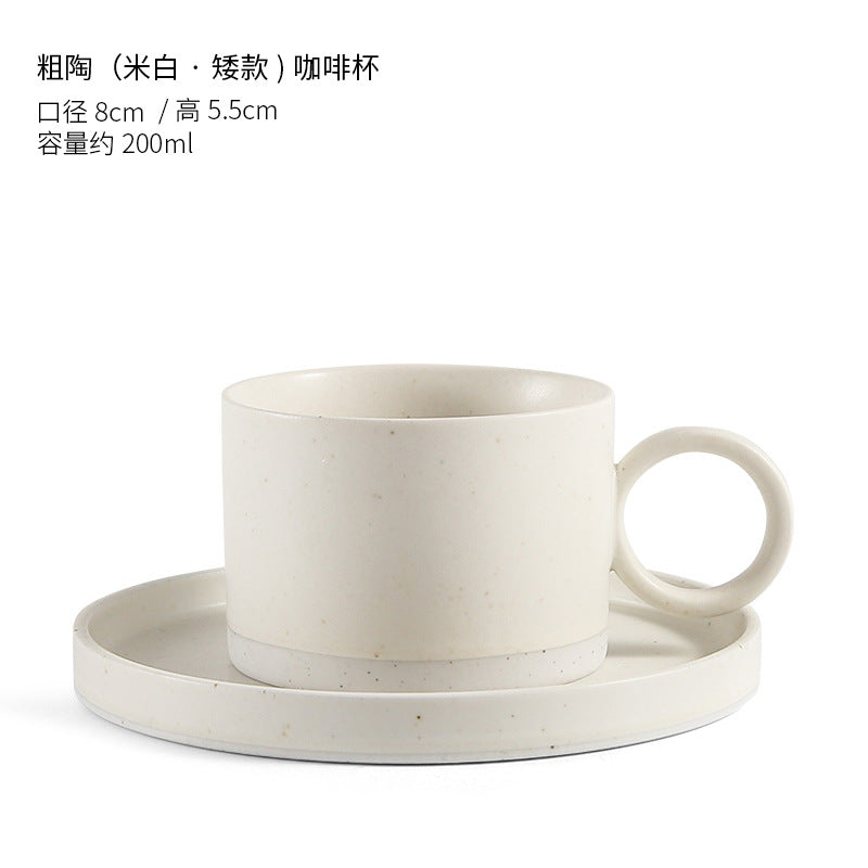 Rustic ceramic coffee cup