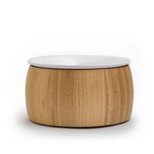 高さのある猫用食器（竹スタンド付き）