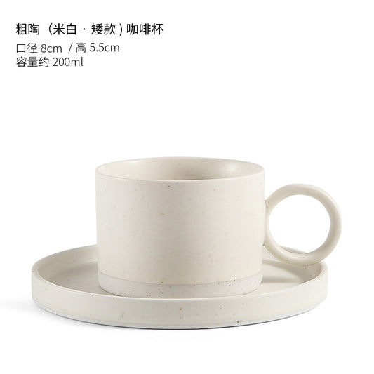 Rustic ceramic coffee cup